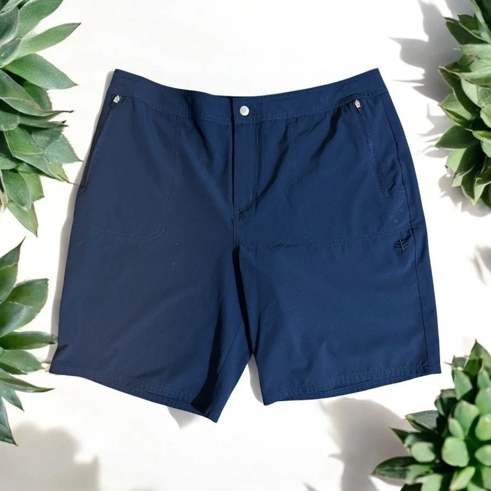 Coolibar‎ Board Shorts Navy 16 Women UPF 50+ Sun Protection Board Shorts
